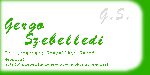 gergo szebelledi business card